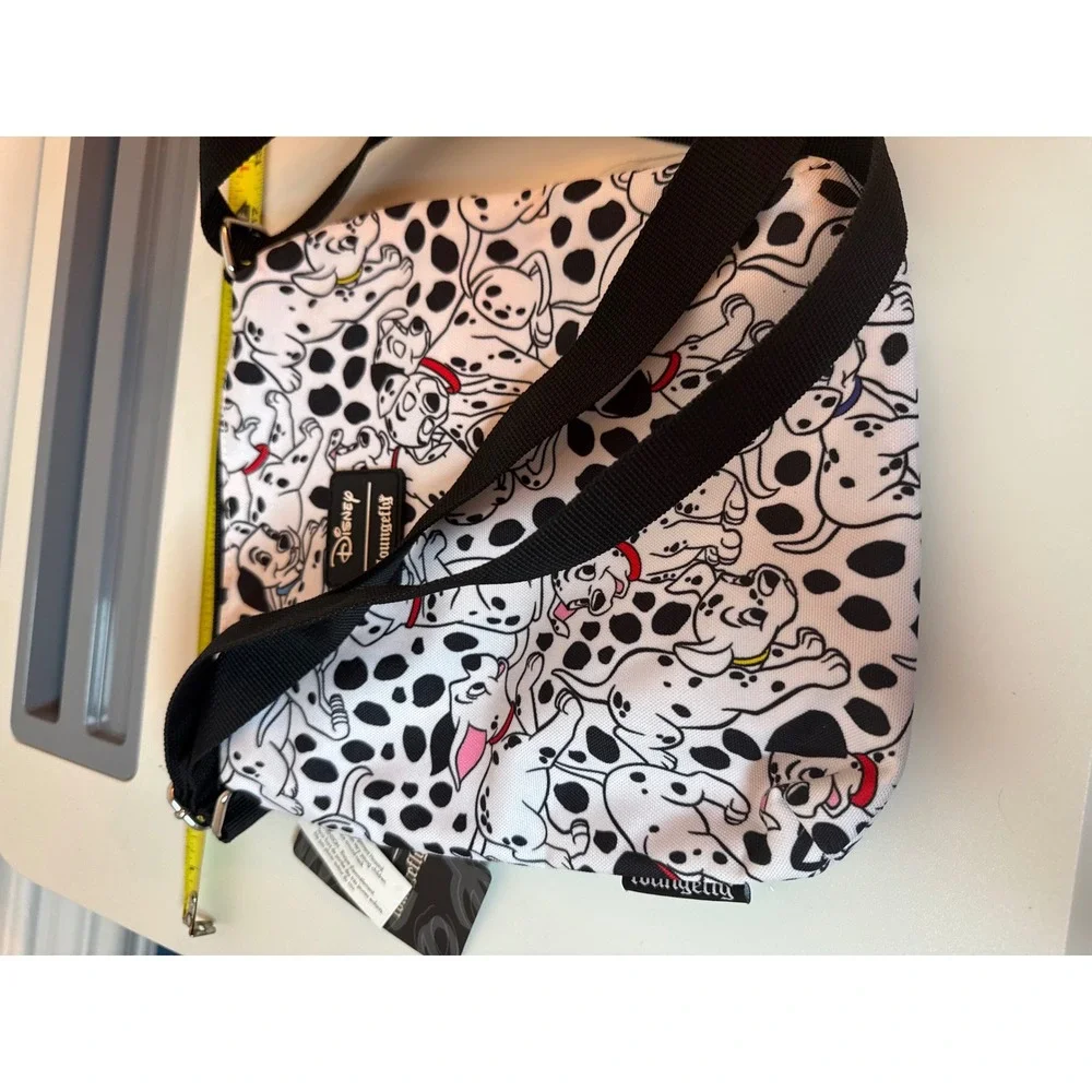 Loungefly Disney 101 Dalmatians Crossbody Bag Womens Small White Spotted Canvas
